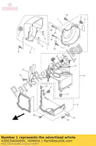 yamaha 43DE26600000 air shroud assy - Bottom side