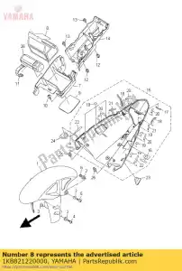 yamaha 1KB821220000 asiento, batería - Lado inferior