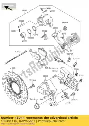 houder-remklauw, r zr550-b4 van Kawasaki, met onderdeel nummer 430441110, bestel je hier online: