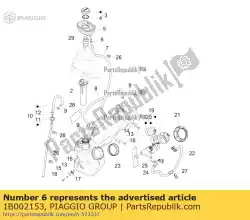 Aqui você pode pedir o união do tubo de respiro em Piaggio Group , com o número da peça 1B002153: