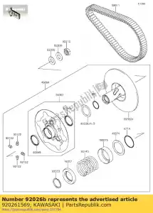 kawasaki 920261569 spacer,t=0.60 kvf650-a1 - Bottom side