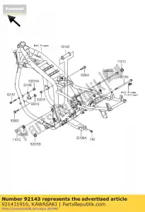 Kawasaki 921431916 collar, l = 61.5 - Lado inferior