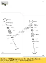 Here you can order the shim,t=2. 35 from Kawasaki, with part number 920251877: