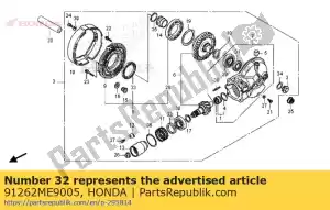 honda 91262ME9005 sello de aceite, 39x51x7 (nok) - Lado inferior