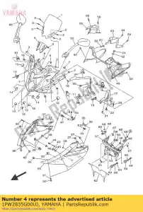 yamaha 1PW2835G00UJ carrosserie, voorkant boven 1 - Onderkant