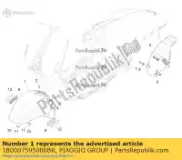 1B0007595000BR, Piaggio Group, guardabarros delantero vespa zapm80100, zapm80101, zapma7100 946 125 946 2014 2016 2017 2018 2019 2020 2021 2022, Nuevo