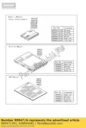 Here you can order the owner s manual,kvf750gcf from Kawasaki, with part number 999471391: