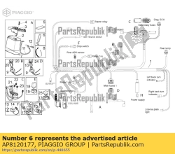 Aprilia AP8120177, Headlight supp.snap, OEM: Aprilia AP8120177