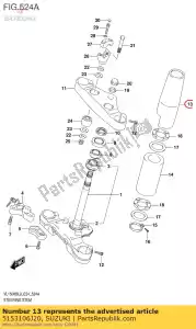 suzuki 5153106J20 ok?adka, przód dla - Dół