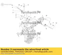 Qui puoi ordinare l. H. Impugnatura da Piaggio Group , con numero parte GU03603060: