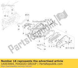 Aprilia 1A003064, Screw w/ flange m6x55, OEM: Aprilia 1A003064