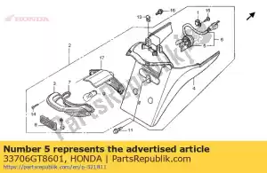 Honda 33706GT8601 bota, luz traseira - Lado inferior