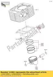 Here you can order the gasket,cylinder base klx150cds from Kawasaki, with part number 110610863: