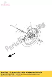 as, wiel van Yamaha, met onderdeel nummer 3MW251810000, bestel je hier online: