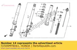 vork, l voorkant van Honda, met onderdeel nummer 51500MFND61, bestel je hier online: