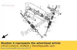 Ici, vous pouvez commander le bras, culbuteur de soupape auprès de Honda , avec le numéro de pièce 14431116010: