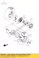 2FJ251110000, Yamaha, cubo, frente yamaha yfm badger yfmr grizzly 80 50, Novo