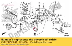 Aqui você pode pedir o mangueira comp. A, fr. Freio em Honda , com o número da peça 45126HN8F41: