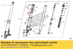 Aqui você pode pedir o arbusto, guia em Honda , com o número da peça 51414MCF003: