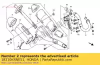 18310KRNE51, Honda, comp silenciador honda crf  x r crf250r 250 , Nuevo