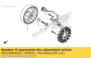 honda 90029888000 parafuso, flange, 6x16 (ct200) - Lado inferior