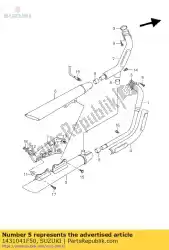 Qui puoi ordinare body comp, silenziatore da Suzuki , con numero parte 1431041F50: