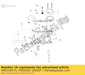 Piaggio Group AP8150474 nakr?tka ko?pakowa ze stali nierdzewnej m6 - Dół