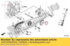 Honda 14670GBJM30 roda dentada, corrente de came - Lado inferior