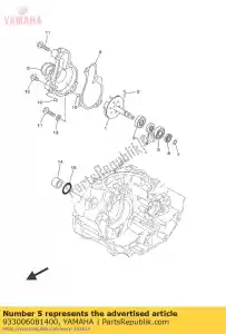 yamaha 933006081400 lager (1lx) - Onderkant