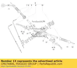 Aqui você pode pedir o cilindro mestre traseiro em Piaggio Group , com o número da peça CM074806: