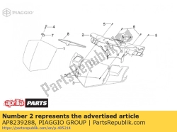 Aprilia AP8239288, Suporte do painel. roxo, OEM: Aprilia AP8239288