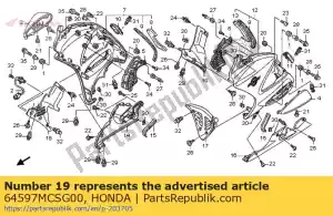 honda 64597MCSG00 cappuccio, l. interno - Il fondo