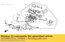 Ici, vous pouvez commander le ensemble pompe, carburant auprès de Honda , avec le numéro de pièce 16700MCFD32: