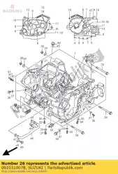 Aquí puede pedir tornillo de Suzuki , con el número de pieza 0910310078: