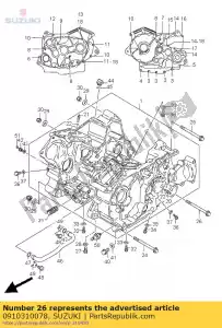 Suzuki 0910310078 tornillo - Lado inferior