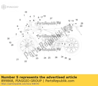 899868, Aprilia, decalcomania carenatura anteriore, Nuovo