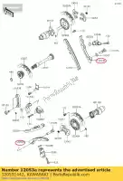 120531442, Kawasaki, chaîne de guidage, mou kvf650-a1 kawasaki  brute force kfx kvf 650 700 750 800 2002 2003 2004 2005 2006 2007 2008 2009 2010 2011 2012 2013 2014 2015 2016 2017 2018 2019 2020 2021, Nouveau