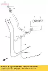 Qui puoi ordinare cavo, acceleratore 2 da Yamaha , con numero parte 1PW263120000: