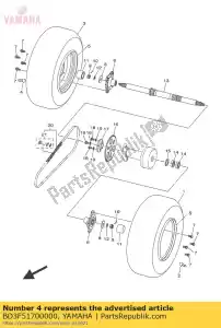 yamaha BD3F51700000 conjunto de válvula de aire - Lado inferior