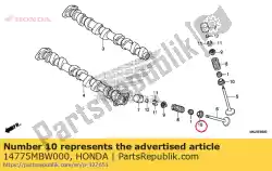 Here you can order the seat, valve spring from Honda, with part number 14775MBW000: