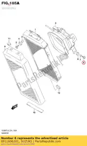 suzuki 0911606201 bolt,6x20 - Bottom side