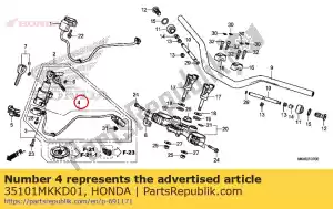 honda 35101MKKD01 comp. base, contato - Lado inferior