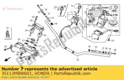embleem van Honda, met onderdeel nummer 35113MBW601, bestel je hier online: