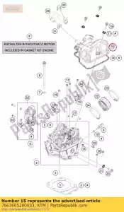 ktm 7663605200033 tapa de la válvula - Lado inferior