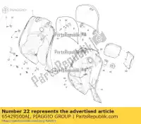 65429500AI, Piaggio Group, prawy schowek w desce rozdzielczej     , Nowy