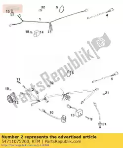 ktm 54711075200 cablaggio 250-380 exc '98 - Il fondo