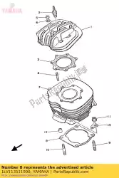 Here you can order the gasket, cylinder from Yamaha, with part number 1LV113511000: