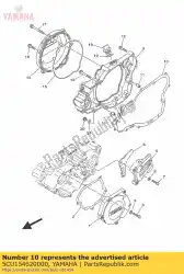 Tutaj możesz zamówić uszczelka, pokrywa skrzyni korbowej 3 od Yamaha , z numerem części 5CU154620000: