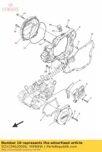 yamaha 5CU154620000 uszczelka, pokrywa skrzyni korbowej 3 - Dół