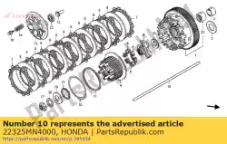 Ici, vous pouvez commander le ressort, disque d'embrayage auprès de Honda , avec le numéro de pièce 22325MN4000: